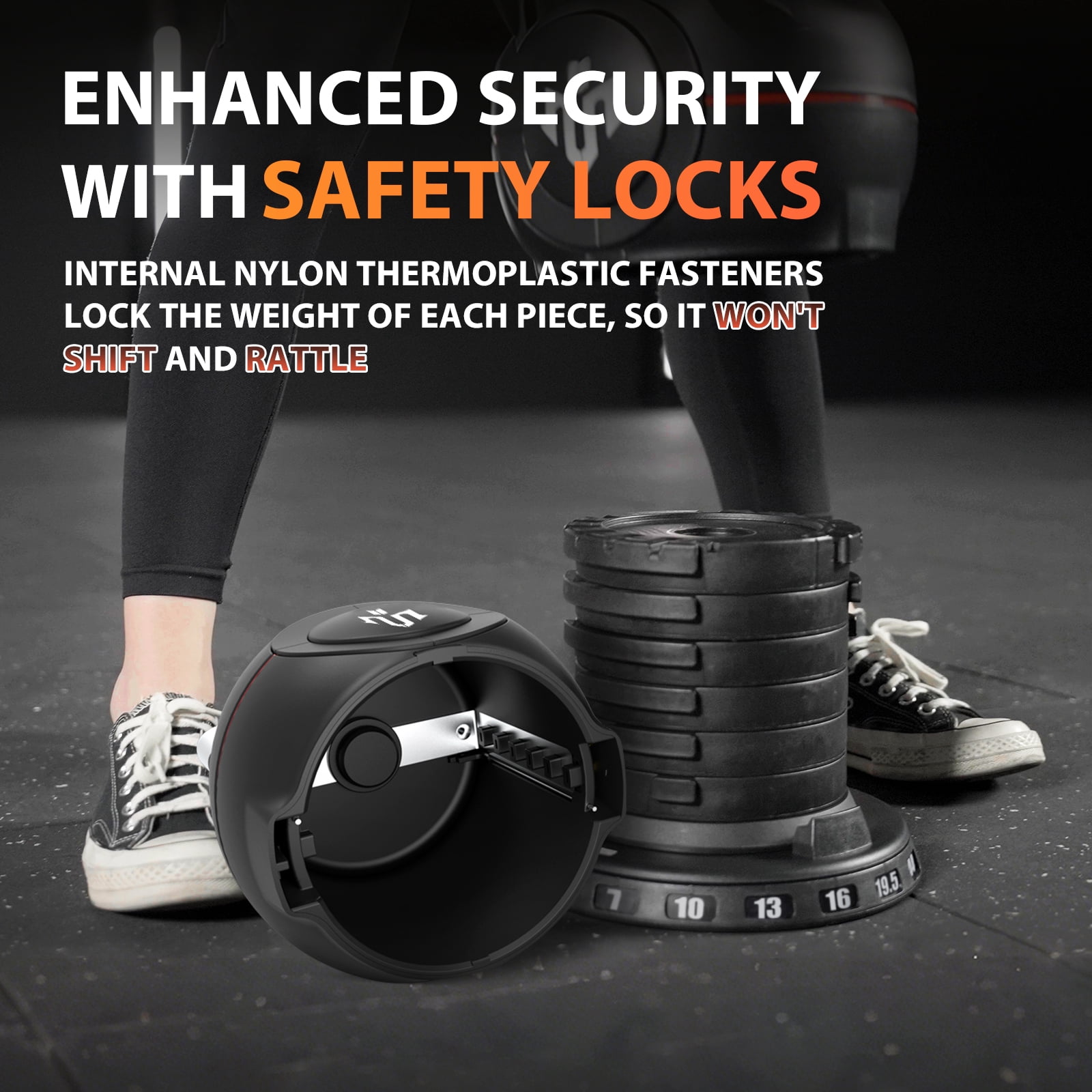 Mikolo Adjustable Kettlebell Weight Set-Quickly Adjusts 7 Weights,Ergonomic kettlebell sets for Home Gym 3.5-22.5 LBS