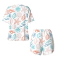 thumbnail image 6 of Wukai Colorful Seashells1 Women's Pajama Set,Short-Sleeve Top and Shorts with Elastic Waistband and Pockets for Loungewear, Yoga, and Casual Wear-Medium, 6 of 8