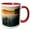 Red/White, variant on 3drose, Usa, Idaho, Winchester Lake State Park, Lapwai Lake at Sunrise, 11oz Two-tone Black Mug