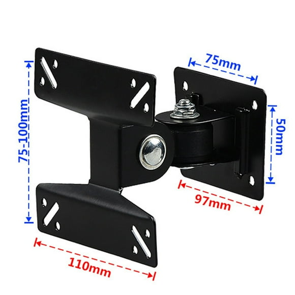 Universal Rotated TV Wall Mount Swivel Bracket Monitor Stand for 14 - 24 Inch LCD LED Flat Panel Plasma TV Holder