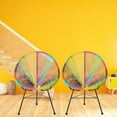 thumbnail image 1 of Costa Lounge Chair, Wire Lounge Chair, Plastic Lounge Chair, Beach Lounge Chair, Indoor-Outdoor Lounge Chair,Acapulco style Rattan,Weather Resistant,Patio Lounge Chair, Oval Lounge Chair - Set 2, 1 of 3