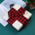thumbnail image 3 of Christmas Ribbon,Red and black Plaid Ribbon,6cm wide Total 6m long, Christmas Ribbon for Crafts, Big Bow,Gift Wrapping, Wreath, Tree Decoration, 3 of 5