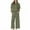 Army Green, variant on Maean Women's Lounge Sets Short Sleeve Crew Neck Tops and Wide Leg Drawstring Long Pants Outfits with Pockets