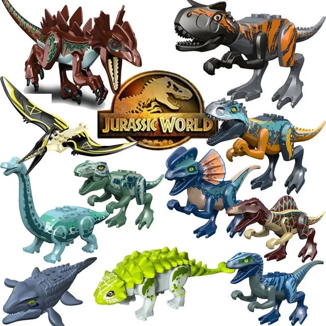 Bloques de construcción de Parque Jurásico para niños, dinosaurios, Velociraptor, Raptor, Indominus, Rex, Indoraptor, modelo de bestia, juguetes de figuras