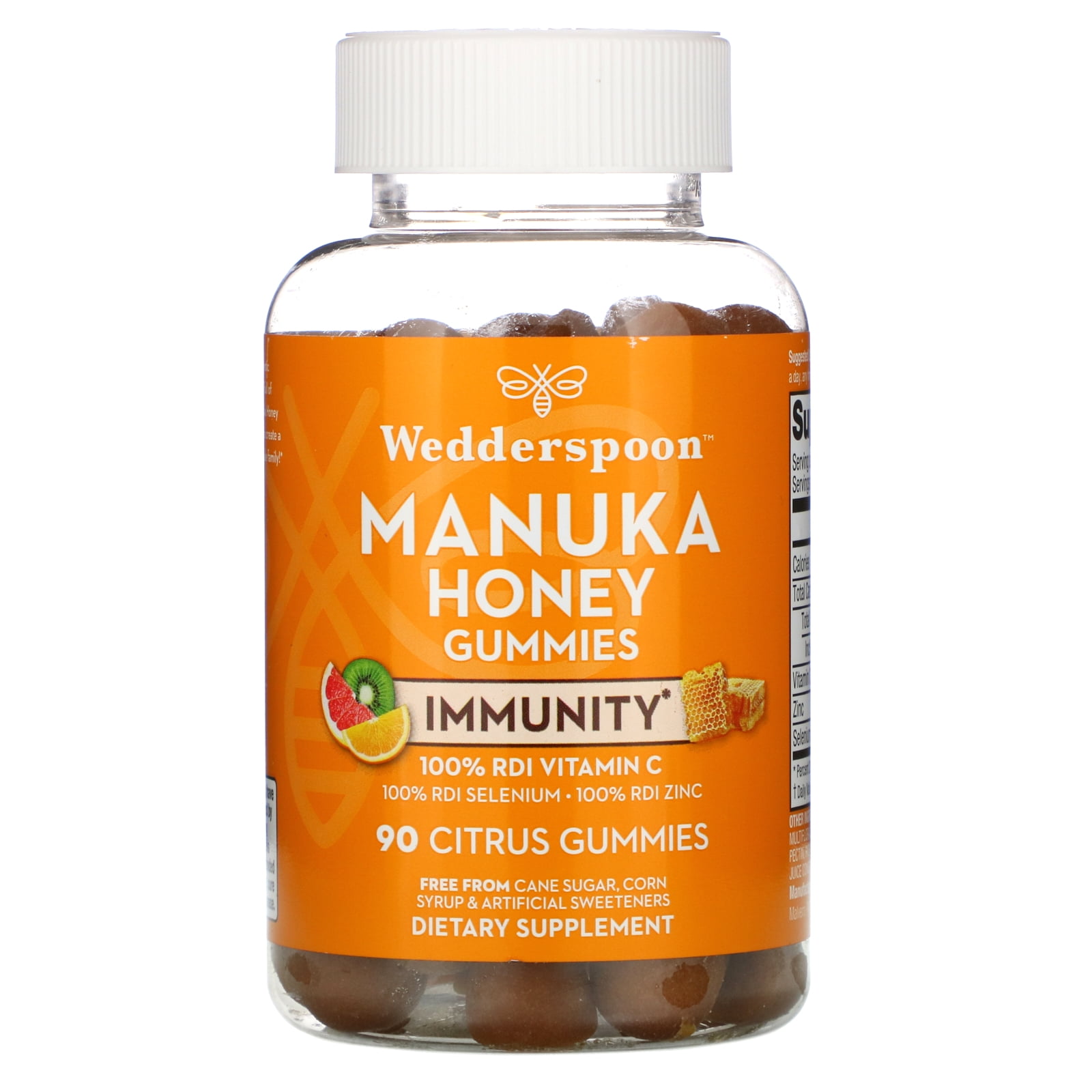 Manuka Honey, Immunity Gummies, Citrus,  90 Gummies, Wedderspoon