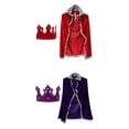 thumbnail image 1 of Disfraz de ,Capa King Robe Play Mardi Gras,Accesorios de cosplay para fiesta de disfraces de Halloween para ,Representaciones teatrales Corona Niñas ,Capa de de Yuyangstore Disfraz de niños, 1 of 7