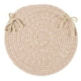 thumbnail image 2 of Colonial Mills Set of 4 Beige Handmade Chair Pad 15", 2 of 2