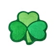 thumbnail image 7 of Hvmvliv St. Patrick's Day Shamrock Shape Bathroom Rug, Green Non-Slip Plush Doormat for Bath Tub, Indoor Decor, 23.6x23.6 Inches Green, 7 of 7