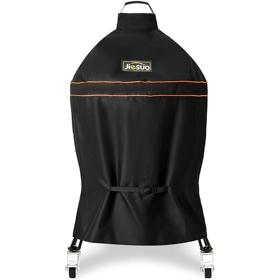 JIESUO Kamado Grill Cover for Kamado Joe Classic Charcoal Grills, Grill Accessories for Kamado Joe, Heavy Duty Waterproof Grill Cover