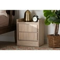 thumbnail image 5 of Baxton Studio Hale Modern and Contemporary Oak Finished Wood 2-Drawer Nightstand, 5 of 5