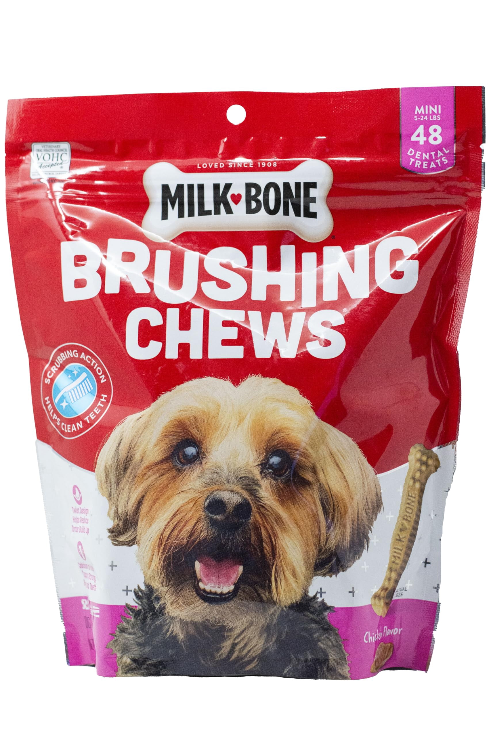 Milk-Bone Brushing Chews, Dental Dog Treats - Small Breed (48 Count) MerlinsMart Zine | Rope Toy
