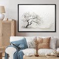 thumbnail image 1 of Designart Large Tree black framed wall art, Grey White Tree Subtle Charm I , Trees framed wall art decor, Grey Traditional black framed wall art, 40x30 inches black frame, 1 of 5