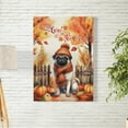 thumbnail image 2 of Happy Thanksgiving Pug Give Thanks Fall Beanie Scarf Welcome Vertical Matte Canvas Poster Dog Lover Gifts Wall Art Home Decor - 00020, 2 of 5