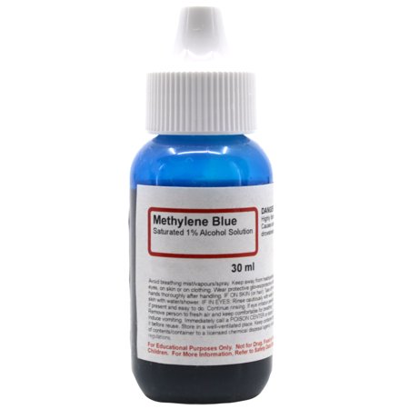 Methylene Blue, Saturated 1% Alcohol Solution, 1 fl oz (30mL) - The Curated Chemical Collection