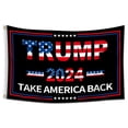 thumbnail image 1 of Decorative Flags, 2024 Flag 3X5 Outdoor Double 3 Ply Take America Back Flags Color Clear Pattern Reinforcement Sewing Durable Polyester, Flags_ Banners & Accessories, 1 of 2