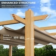 thumbnail image 6 of Studyset Outdoor Pergola, Heavy-Duty Aluminum Patio Pergolas and Gazebos Clearance with Retractable Canopy Sun Shade, UV-Resistant Metal Pergola for Existing Deck, Backyard Garden Porch, 6 of 8