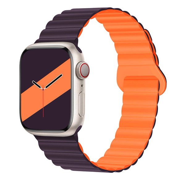 LEIXIUER Silicone Magnetic Strap for Apple watch bands 49mm 45mm 44mm 40mm 41mm 38mm 42mm for Women Men, Smartwatch Strong Magnetic Closure Sport Bracelet for iWatch Series Ultra 8 7 6 5 4 3 2 1
