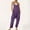 Purple, variant on Dpytoraw Womens Solid Suspenders Casual Pants Jumpsuit Casual Pocket Jumpsuit Green