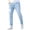 Light Blue, variant on vdgthytj Jean Pants for Men Stretch Slim Fitted Washed Distressed Casual Tapered Denim Trousers with Pockets(X-Large,White)