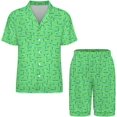 thumbnail image 2 of PRIYAL Mens Pajama Set Short Sleeve 2 PCS Sleepwear Soft Summer Button Down Loungewear Set Pj Set Casual Outfits, 2 of 9