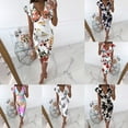 thumbnail image 6 of CENL Women Floral V Neck Wrap Dress Ladies Evening Party Cocktail Bodycon Dresses, 6 of 8
