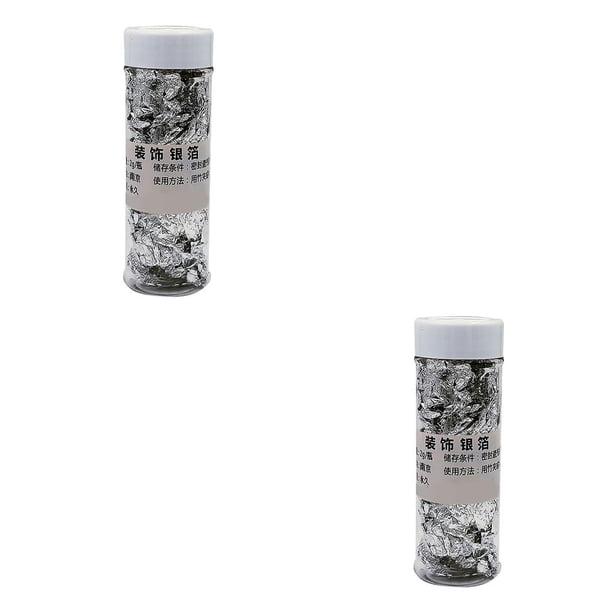 Cateissary Lámina comestible de hoja de oro/plata para cocinar postres, pasteles, helados, lámina decorativa, lámina plateada de 2g Type1 NO1 Cateissary CBP118475