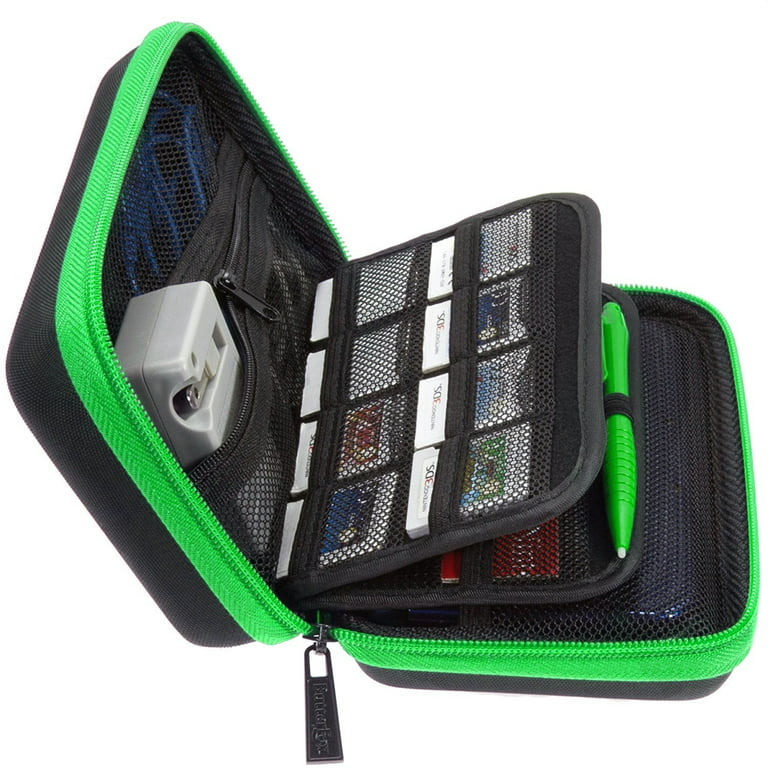Ingen plakat på en ferie Brendo New Nintendo 3DS XL, 2DS XL and 3DS Carrying Case with 24 Game  Cartridge Holders and Large Stylus - Green/Black - Walmart.com