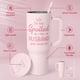 thumbnail image 2 of Vaso de acero inoxidable SANDJEST de 40 oz con aislamiento rosa, 2 of 8