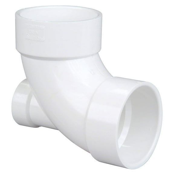 NIBCO 3 in. x 3 in. x 1-1/2 in. PVC DWV 90-Degree Hub x Hub Elbow