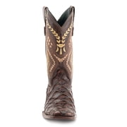 FERRINI Men's Bronco Square Toe Western Boots, Color: Chocolate, Size: 10.5-D