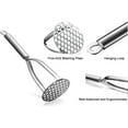 thumbnail image 2 of Potato Masher, Heavy Duty Potato Smasher with Durable Sturdy Grips, Potato Masher Stainless Steel for Efficiently Making Mashed Potatoes,Egg Salad, Banana Bread, Vegetables and Fruits, 2 of 6