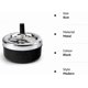 thumbnail image 3 of Bull Brand Round Push Down Black Metal Spinning Ashtray, 9cm (7022), 3 of 3