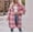 Red-Coat, variant on Qetyuw Long Trench Coat for Women Winter Plaid Long Sleeve Overcoat Oversized Wool Blend Button Down Peacoat