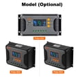 thumbnail image 2 of Riwcyla 30A Solar Power Controller PWM Battery Charging Controller ,48V Battery Solar Controller with BulkBoostFloat LCD Display /24V36V48V Auto Detection Dual 5V USB Output Controller, 2 of 6