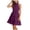 Purple, variant on Faraee Girl's Halter Neck Sleeveless Summer Dress Smocked Waist A-line Sundress Tulle Mini Swing Pleated Skirt with 3 Layers Navy 11-12 Years