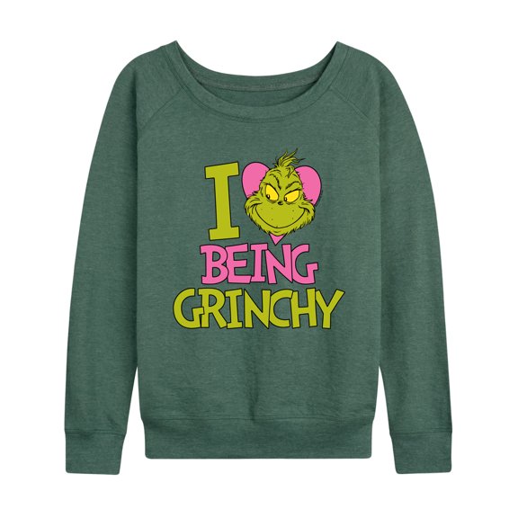 The Grinch - Love Being Grinchy - Women's French Terry Long Sleeve Pullover