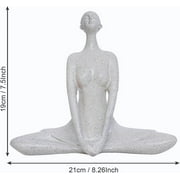 Tied Ribbons Yoga Lady Statue Yoga Pose Figurines Women Sculptures Home Décor Modern Table Top Decorations Gifts for Office Home - Meditation Yoga Pose Statue Christmas Decorations