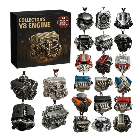 a Christmas Countdown Engine Ornaments, Advent Calendars 2025, 24 Days Christmas Countdown Calendar, 2D Acrylic Advent Decoration, For Offices Home Room Door Window Tree School Dormitory