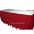 thumbnail image 2 of POLYESTER PLEATED TABLE SET SKIRT skirting Catering Trade Show Dj set up kit", (Color: Red - Size: 21' Table skirt), 2 of 3