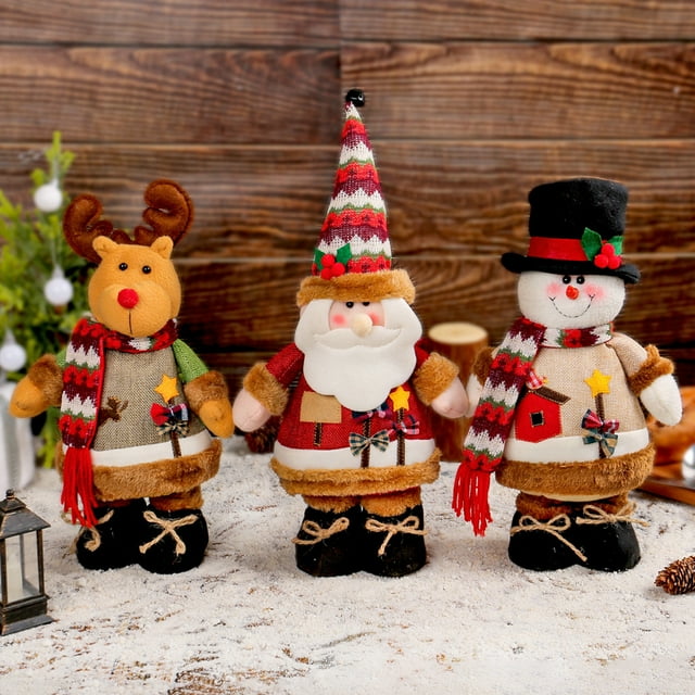 Muñeco de nieve Papá Noel Milu con forma de ciervo, decoración navideña, ideal para crear un ambiente festivo. Perfecto para hoteles, centros comerciales, dormitorios, árboles de Navidad y