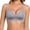 Purple, variant on Women Wirefree Embossed Seamless Bra, Adjustable Thin Strap Fixed Cup Gel Support Everyday Comfort Push-Up T-Shirt Bra Purple XXL