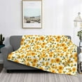 thumbnail image 2 of Naloa Classical Cute Sunflower Flannel Blankets - Thick and Warm Blanket for Winter, Soft Fuzzy Plush King Blanket for All Seasons60"x50", 2 of 6