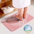 thumbnail image 4 of Fred And The He 3Pc Coral Velvet Floor Mat Sets, Valentine's Day The Pink Love Shower Mat, (CD), 4 of 6