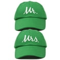 thumbnail image 3 of DALIX Mr and Mrs Baseball Cap Matching Couples Hat Set in Kelly Green, 3 of 7