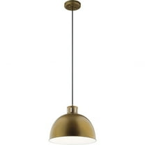 52153NBR Kichler Lighting Zailey - 1 light Pendant - 12.5 inches tall by 15.75 inches wide-Natural Brass Finish -Traditional Installation