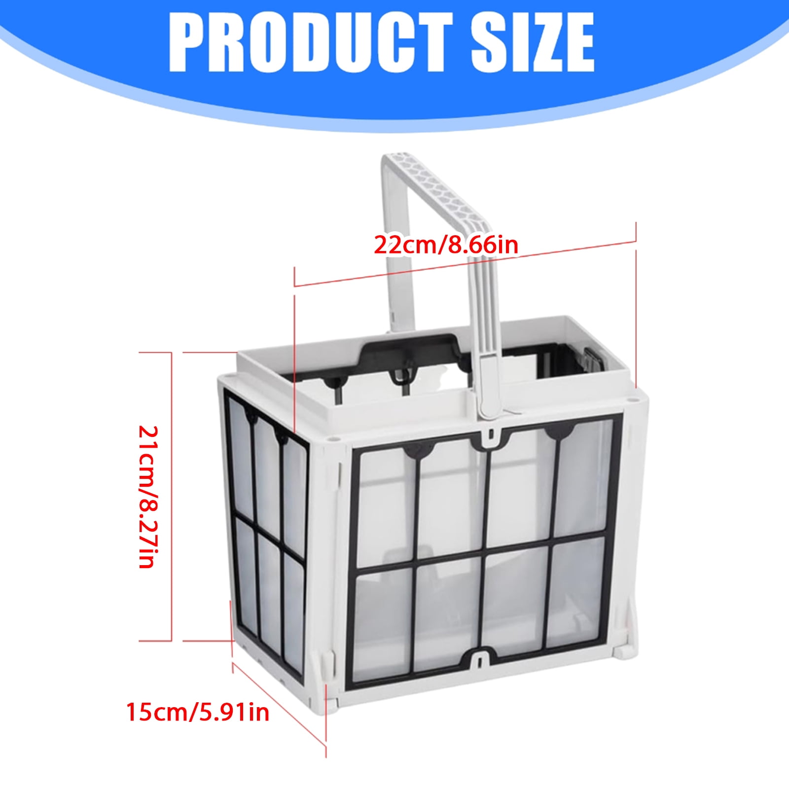 High Capacity Robotic Pool Cleaner Filter Basket Replacement With Fine Net For Enhanced Suction And Debris Collection