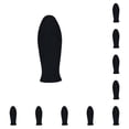 thumbnail image 3 of Matsuzay Cubierta para manija de olla, carcasa de silicona para cocina, Protector antiescaldado, cubiertas resistentes al calor de Color sólido Negro 10piezas, 3 of 6