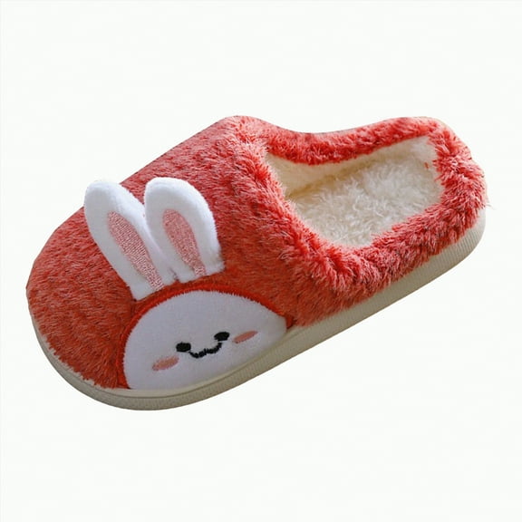 Hessimy Toddler Rabbit Winter Slippers - Soft Plush Indoor Bunny Slippers For Girls & Boys Toddler Slippers Cute Slippers Pink Slippers White Slippers Girls Slippers Toddler Slippers Boys (RD1,11.5)