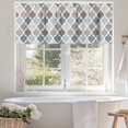 thumbnail image 4 of Blue Grey Valances for Windows, 42 x 12in, Morocco Trellis Textured Modern Art Rod Pocket Kitchen Valance Curtain Light Filtering Window Treatments for Living Room Bedroom, 1 Panel, 4 of 7