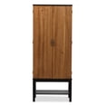 thumbnail image 4 of Baxton Studio Marya Mid-Century Modern Dark Brown And Walnut Two-Tone Solid Rubberwood MDF Veneered Wine Cabinet, 4 of 9